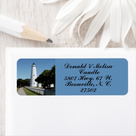 OCRACOKE LIGHTHOUSE ETIKET (Insitu)