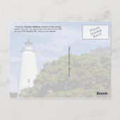 Ocracoke Lighthouse, North Carolina Briefkaart (Achterkant)