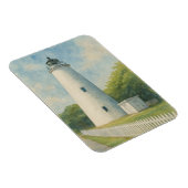 Ocracoke Lighthouse Watercolor Magneet (Rechterzijde)