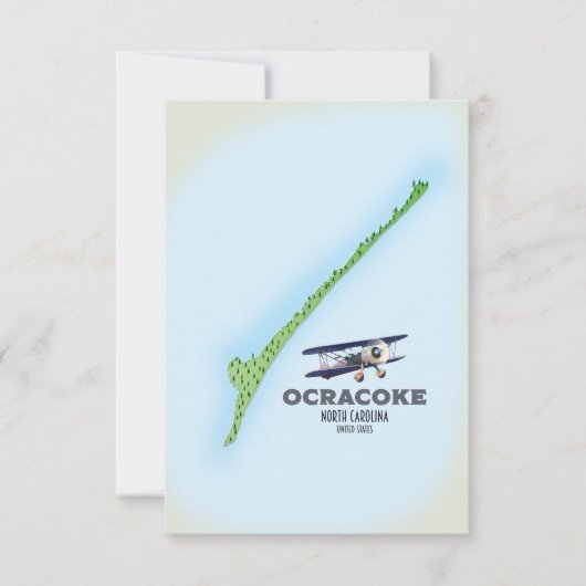 Ocracoke North Carolina USA kaart (Voorkant)