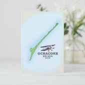Ocracoke North Carolina USA kaart (Staand voorkant)