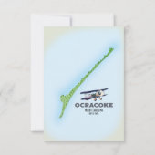 Ocracoke North Carolina USA kaart (Achterkant)