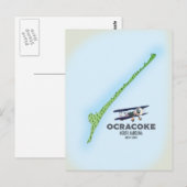 Ocracoke North Carolina USA kaart (Voorkant / Achterkant)
