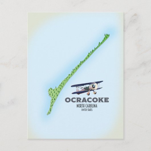 Ocracoke North Carolina USA kaart (Voorkant)