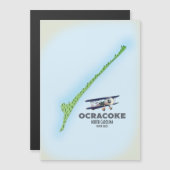 Ocracoke North Carolina USA kaart (Voorkant / Achterkant)
