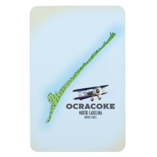Ocracoke North Carolina USA kaart Magneet