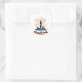 Ocracoke North Carolina Vuurtoren Zonsopgang Vierkante Sticker (Tas)