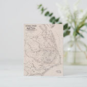 Ocracoke Virginia 1867 Antiek Kaart (Staand voorkant)