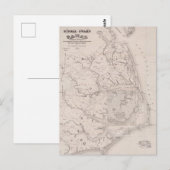 Ocracoke Virginia 1867 Antiek Kaart (Voorkant / Achterkant)