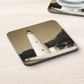 Ocracoke vuurtoren bier onderzetter (Linkerzijde)