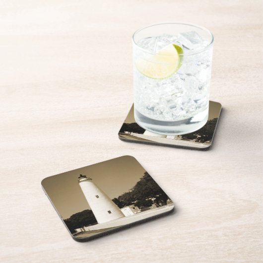 Ocracoke vuurtoren bier onderzetter (Rechterzijde)