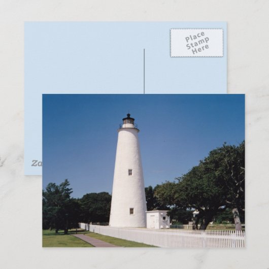 Ocracoke vuurtoren briefkaart (Voorkant / Achterkant)