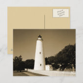 Ocracoke-vuurtoren Briefkaart (Voorkant / Achterkant)
