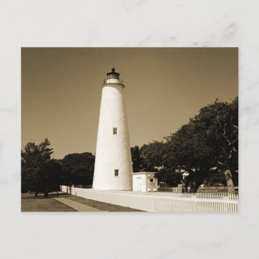 Ocracoke-vuurtoren Briefkaart (Voorkant)