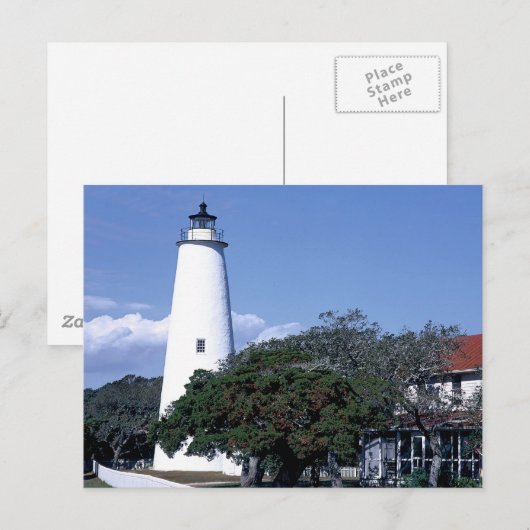 Ocracoke, vuurtoren briefkaart (Voorkant / Achterkant)
