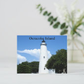 Ocracoke vuurtoren briefkaart (Staand voorkant)
