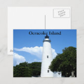 Ocracoke vuurtoren briefkaart (Voorkant / Achterkant)