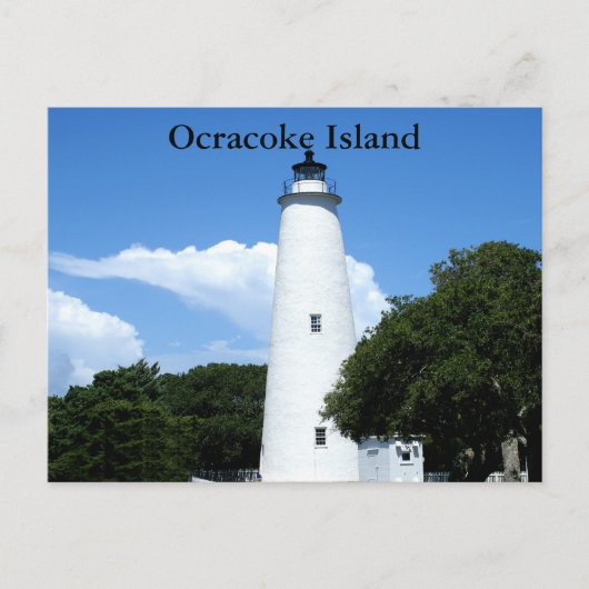 Ocracoke vuurtoren briefkaart (Voorkant)