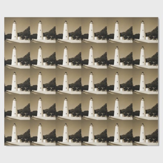 Ocracoke vuurtoren cadeaupapier (Vlak)