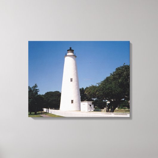 Ocracoke vuurtoren canvas afdruk (Voorkant)