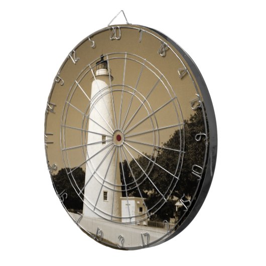 Ocracoke vuurtoren dartbord (Voorkant Rechts)