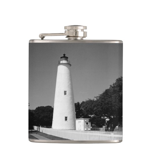 Ocracoke vuurtoren heupfles (Voorkant)