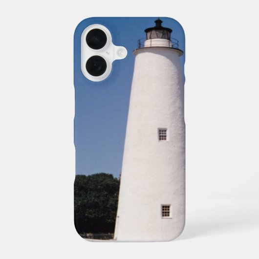 Ocracoke vuurtoren iPhone 16 hoesje (Achterkant)
