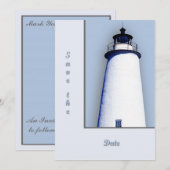 Ocracoke vuurtoren kaart (Voorkant / Achterkant)