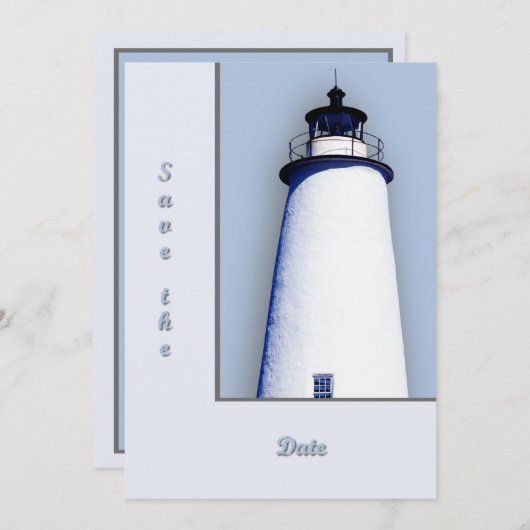 Ocracoke vuurtoren kaart (Voorkant / Achterkant)