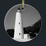 Ocracoke vuurtoren keramisch ornament<br><div class="desc">Ocracoke vuurtoren</div>