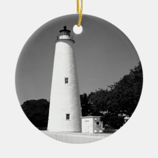 Ocracoke vuurtoren keramisch ornament (Voorkant)
