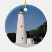 Ocracoke vuurtoren keramisch ornament (Achterkant)