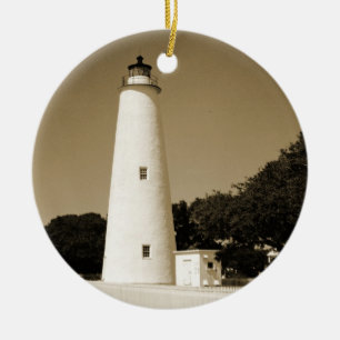 Ocracoke vuurtoren keramisch ornament