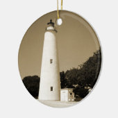 Ocracoke vuurtoren keramisch ornament (Links)