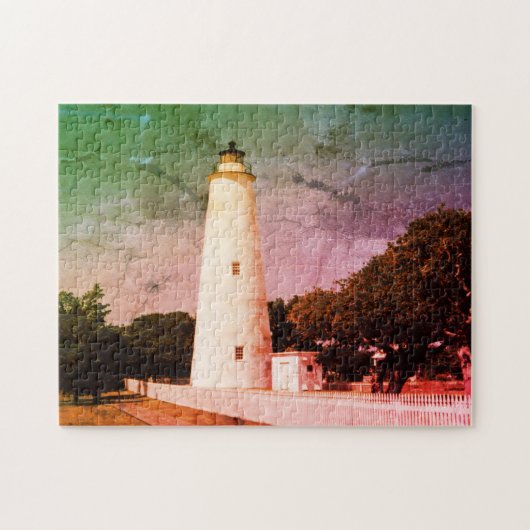 Ocracoke vuurtoren legpuzzel (Horizontaal)