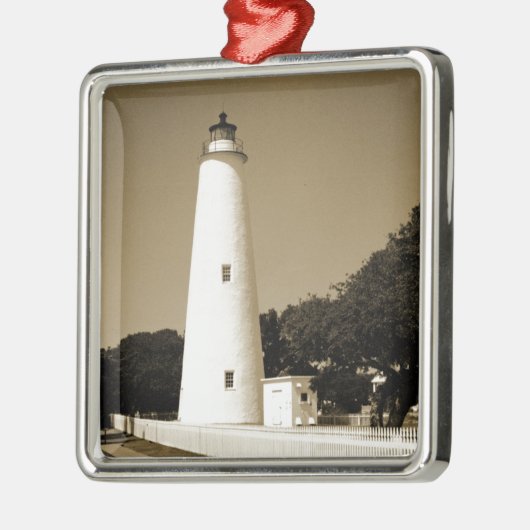 Ocracoke vuurtoren metalen ornament (Links)