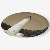 Ocracoke vuurtoren papieren bordje (Gekanteld)