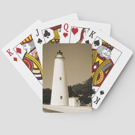 Ocracoke vuurtoren pokerkaarten (Achterkant)