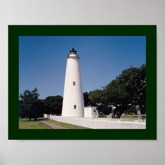 Ocracoke vuurtoren poster (Voorkant)