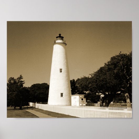 Ocracoke vuurtoren poster (Voorkant)