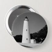 Ocracoke vuurtoren ronde button 4,0 cm (Voorkant /achterkant)