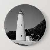 Ocracoke vuurtoren ronde button 4,0 cm (Voorkant)