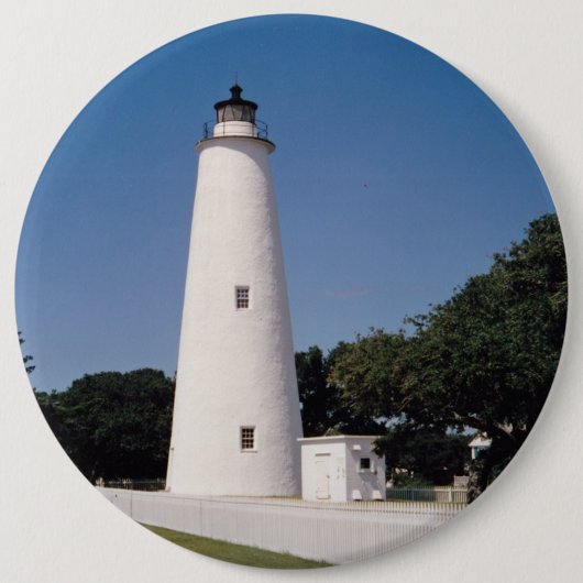 Ocracoke vuurtoren ronde button 6,0 cm (Voorkant)