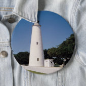 Ocracoke vuurtoren ronde button 6,0 cm (In situ)