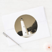 Ocracoke vuurtoren ronde sticker (Envelop)