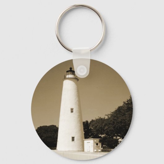 Ocracoke vuurtoren sleutelhanger (Voorkant)