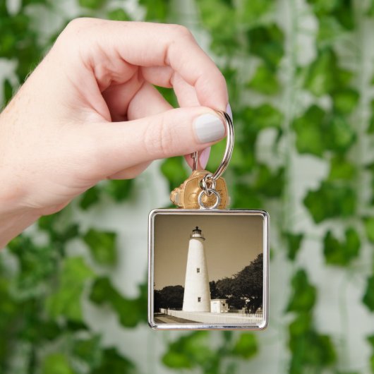 Ocracoke vuurtoren sleutelhanger (Hand)