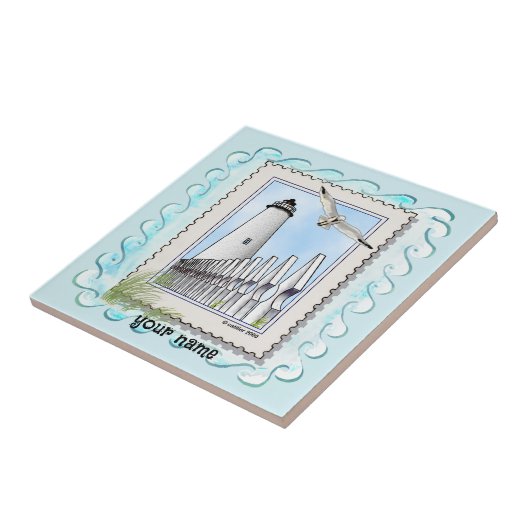 Ocracoke vuurtoren tegeltje (Zijkant)