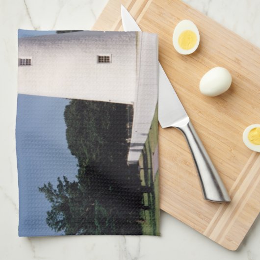 Ocracoke vuurtoren theedoek (Quarter Fold)