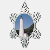 Ocracoke vuurtoren tin sneeuwvlok ornament (Rechts)